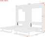 Dual Twin Size Murphy Bed, Twin Wall Beds with Cabinets and Shelves, White