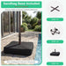 15Ft Large Patio Umbrella with Base, Outdoor Rectangle Umbrella Double-Sided Market Umbrella with Stand for Pool, Deck, Backyard and Garden, Navy