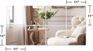 Home Gym Mirror Tiles 11'' X 11'' X 8PCS Full Body Mirror Full Length & Wall Mounted Mirrors Decorative for Home Gym, Door, Bedroom & Bathroom