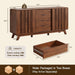 Sideboard Buffet Cabinet with Storage, Fluted Kitchen Cabinet