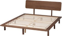 Alyssa Japandi Walnut Brown Wood Queen Size Platform Bed