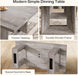 63Inch Grey Farmhouse Dining Table Geometric Frame