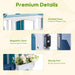 Wooden Playhouse, Outdoor Kids Playhouse with Sink, Stove, Cookware, Flowerpot Holders, Snack Bar, Cottage Play House for Backyard, Blue