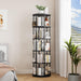 Black Rotating Five Tier Floorstanding Bookshelf Spin360
