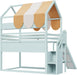 Full Size Bunk Bed With Slide EmeraldGreenFinishCoat