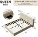 Cloud Queen Platform Bed Frame with Plush Headboard 6-Inch, Easy Assembly, Noise-Free Stability (Beige, Queen (U.S. Standard))