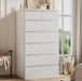 White Tall 7 Drawer Dresser for Bedroom, Modern Wood Closet Dressers & Chests of Drawers with Jewelry Storage, 23.6" L*15.8" W*47.5" H in Large Vertical Dresser for Bedroom, Living Room, Nursery