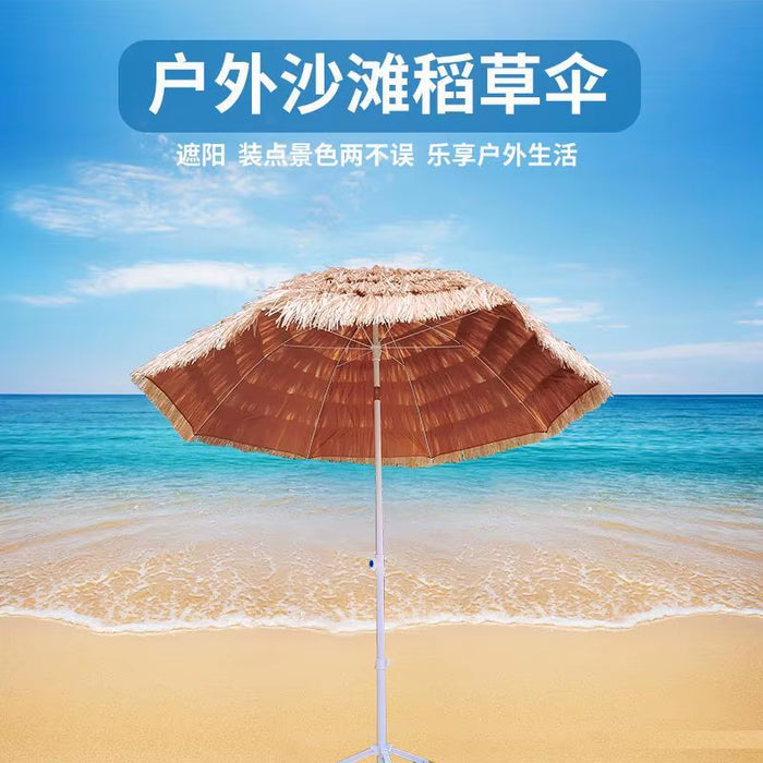 Artificial Straw Umbrella Thatch Hawaii Outdoor Beach Internet Celebrity Hotel Scenic Spot Courtyard Plastic