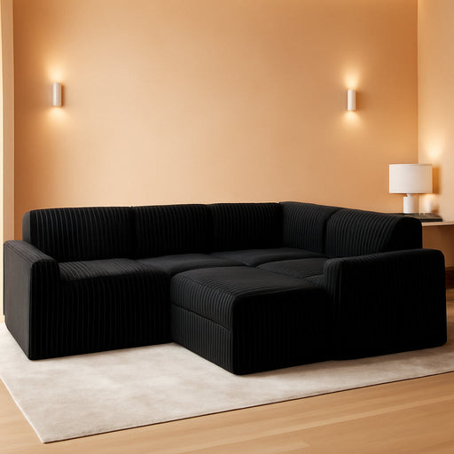 Modular Sleeper Sectional Sofa Charcoal With Storage