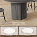 Round FortySevenInch Dining Table Charcoal Grey Model
