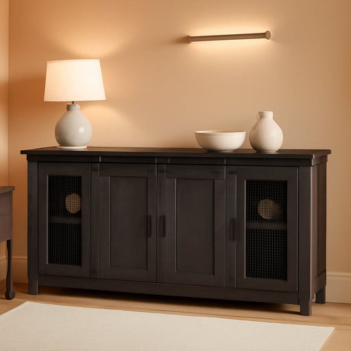 Sierra 65" Solid Wood TV Stand, Grey