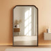 24"X36" Solid Wood Bathroom Mirror Rounded Corner Tempered Glass for Wall Mounted, Rustic Wood Frame Wall Mirror Decorative for Living Room Bedroom Vanity Mirror Entryway Mirror, Rustic Brown
