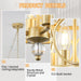 Gold Farmhouse Pendant Chandelier 11 Inch Adjustable