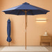 9FT/10FT Bamboo Patio Umbrella, UPF50+ Outdoor Table Umbrella