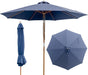 9FT/10FT Bamboo Patio Umbrella, UPF50+ Outdoor Table Umbrella