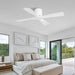Contemporary 48 Inch White Flush Mount Quiet Fan