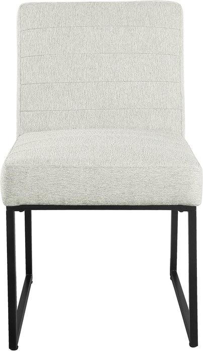 Channeled Metal Dining Chair - Sustainable Gray Woven (Single Pack)