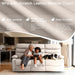 Reclining Couch Sofa Set Leather Recliner Couch Sofa and Loveseat Sets for Living Room, RV, Theater Seating(3 Seat Sofa+Loveseat,Beige)