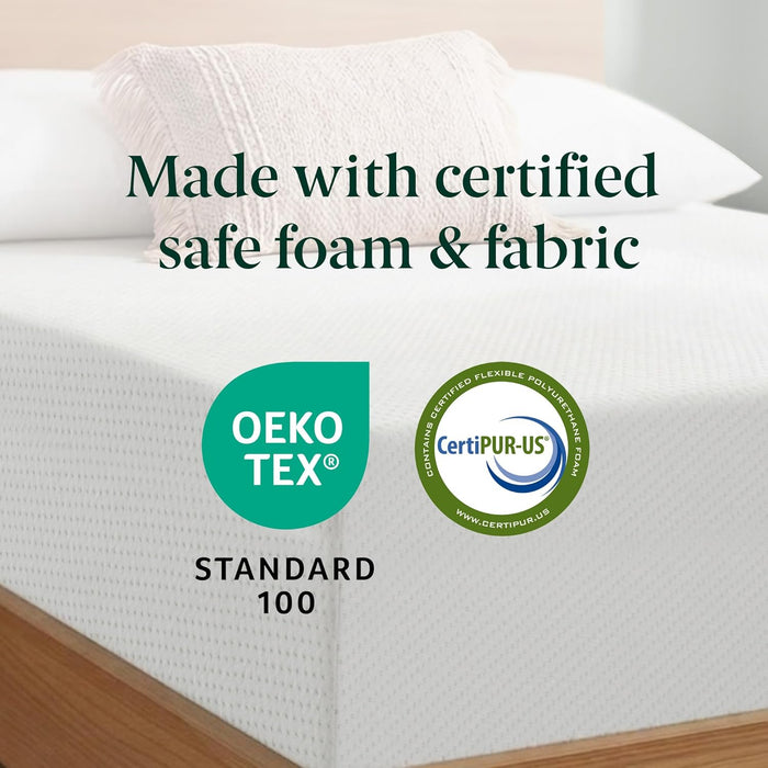 8 Inch Twin Green Tea Memory Foam Mattress, Medium Firm Feel