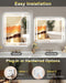 55X36 LED Bathroom Mirror, 6000LM, Separate Front and Back Lights