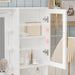 White Makeup Vanity With Integrated Charging Station
