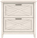 Bush Furniture Key West 2 Drawer Lateral File Cabinet in Linen White Oak | Document Storage for Home Office | Accent Chest with Drawers