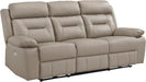 Power Double Recliner Sof, Top Grin Lether Mtch Reclining Sof with Pillow Top rmrests, Home Theter Seting, Wll Hugger Recliner Couch with USB Port, 87" W, Ltte