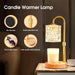 Dimmable Candle Warmer Lamp with Timer, Height Adjustable Electric Candle Wax Warmer, Christmas Birthday Gifts for Women Mom, House Warming Gifts New Home Room Decor, Solid Wood Base