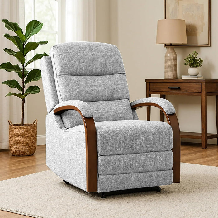 FLEXISPOT Dual Motor Power Lift Recliner Chair for Elderly, Electric Lay Flat Reclining Chair with Massage & Heat, Side Pockets, Fabric Single Sofa for Living Room