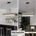 Black Linear Crystal Chandeliers 39Inch Dining Room