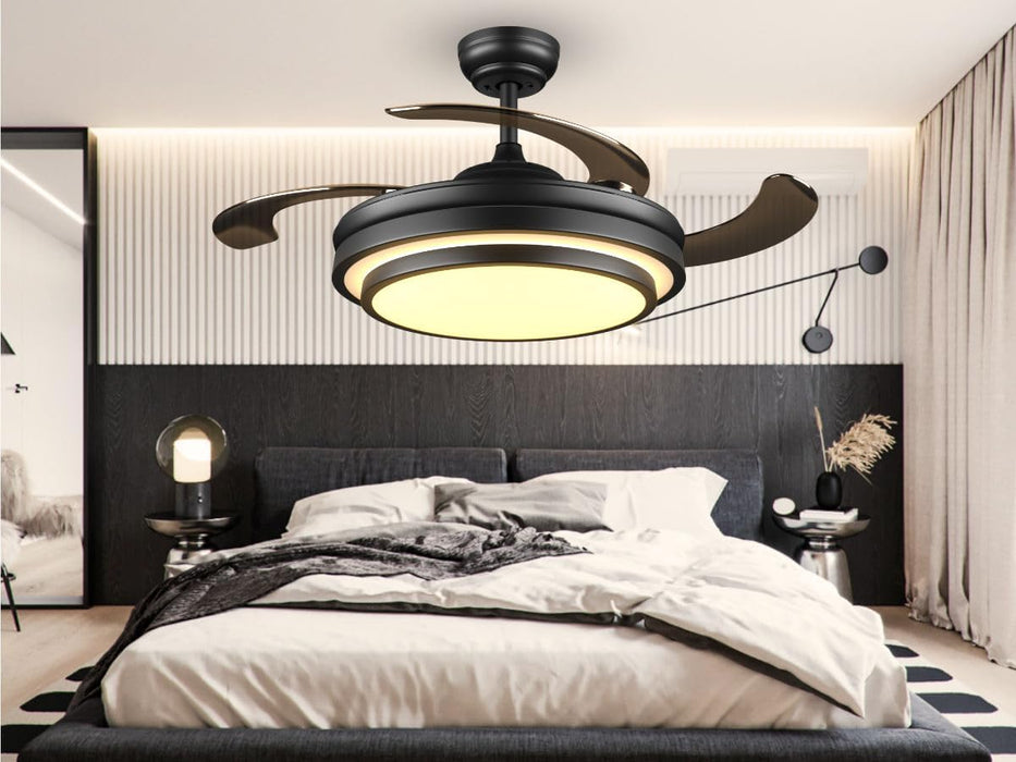 48 Inch Retractable Ceiling Fan Intelligent Controller