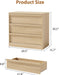 3 Dresser for Bedroom, 30.5" Tall Dresser, Freestanding Vertical Drawer with Storage, Wooden Closet Chest Storage for Living Room, Hallway, Entryway, Natural Oak