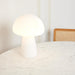 Mushroom Table Lamp 12.75" - Elegant Modern Glass Lamp for Bedside Tables, Nightstands, Desks, Bookshelves - Cozy Ambient Night Light with Warm White Lamp Living Rooms, Bedrooms - White