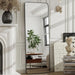 56"X21" Full Length Mirror, Black Rounded Corner Aluminum Frame Floor Standing Mirror Hanging/Leaning Wall for Living Room Bedroom Cloakroom