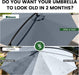 10FT Patio Umbrella with Base Included, Cantilever Offset Outdoor Patio Umbrella with 360° Rotation & Infinite Tilt, Fade-Resistant Yarn-Dyed Canopy, 8-Rib Steel Frame for Patio Pool Deck Backyard, Charcoal