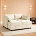 Beige Modular Sectional Sofa Featuring Sleeper Storage