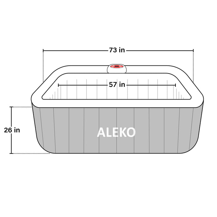 ALEKO Inflatable Improved Version 6 Prs Hot Tub 250 Gallon up to 130 Bubble Jets