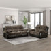 Manual Recliner Loveseat - Black Faux Leather