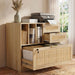 Three Drawer Locking File Cabinet Woodgrain Finish