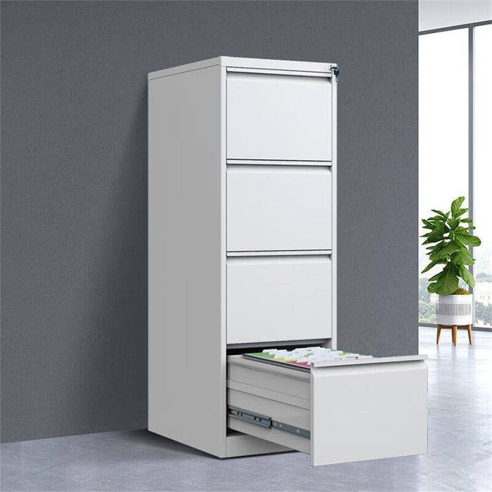 4 Drawer File Cabinet with Lock Steel Vertical Filing Cabinet