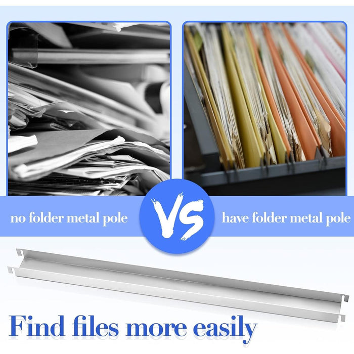 Stainless Steel File Rails, 15.76 Inches