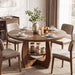 47.2"-58.7" Extendable round Dining Table for 4-6 with Storage Shelf