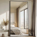 82"X44" Black Full Length Mirror, Large Floor Mirror with Stand