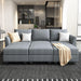 Bluish Grey Transformable Sleeper Sofa With Storage