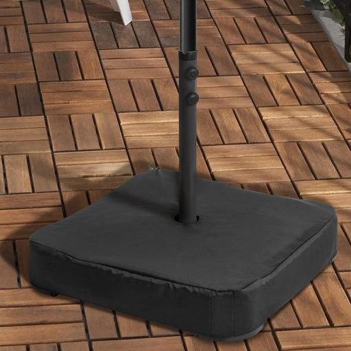 Umbrella Base Patio Standing, Sand Fill Able for Outdoor, 110 Lbs Weight Capacity, Umbrella Holder, 28" Square, Black