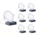 6 In. Canless 5000K Daylight 12W 1050 Lumens Thin New Construction Integrated LED Recessed Light Kit Wet Rated (6-Pack)