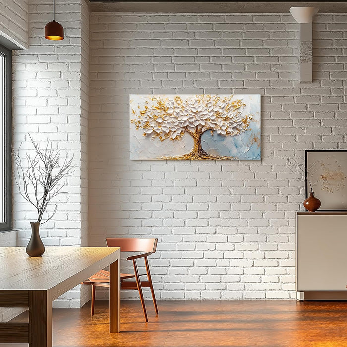 Tree of Life Large Wall Art, Blossom Tree Canvas Paintings, Nature Landscape Abstract Art Prints, Modern Trendy Pictures Wall Decor Living Room Bedroom, Office Art Wall Decoration 20"X40"