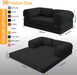 FourInOne Futon Sofa Bed Black Foldable LoungeChair