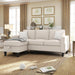 SeventyEightInch BeigeLinen Sectional Sofa Storage
