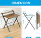 No Assembly Folding Desk, 2-Tier Compact Computer Desk with Shelf, 30 Inch Space Saving Foldable Table for Home Office, Dorm or Apartment, Portable Collapsible Sturdy Laptop Desk, Espresso